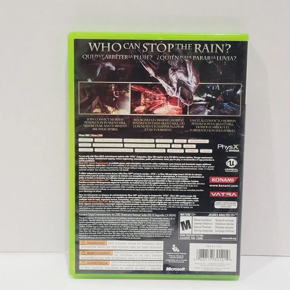 Silent Hill Downpour (Xbox 360, 2012) Complete CIB Manual Case Video Game